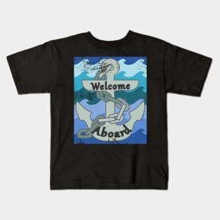 Welcome Aboard Boat Owner Captain Kids T-Shirt